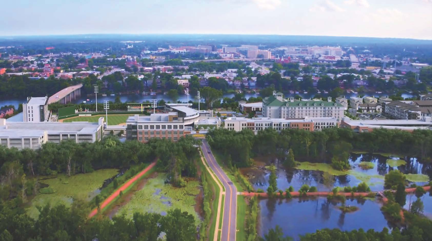 Rendering of the future Riverside Village and Augusta Greenjackets stadium