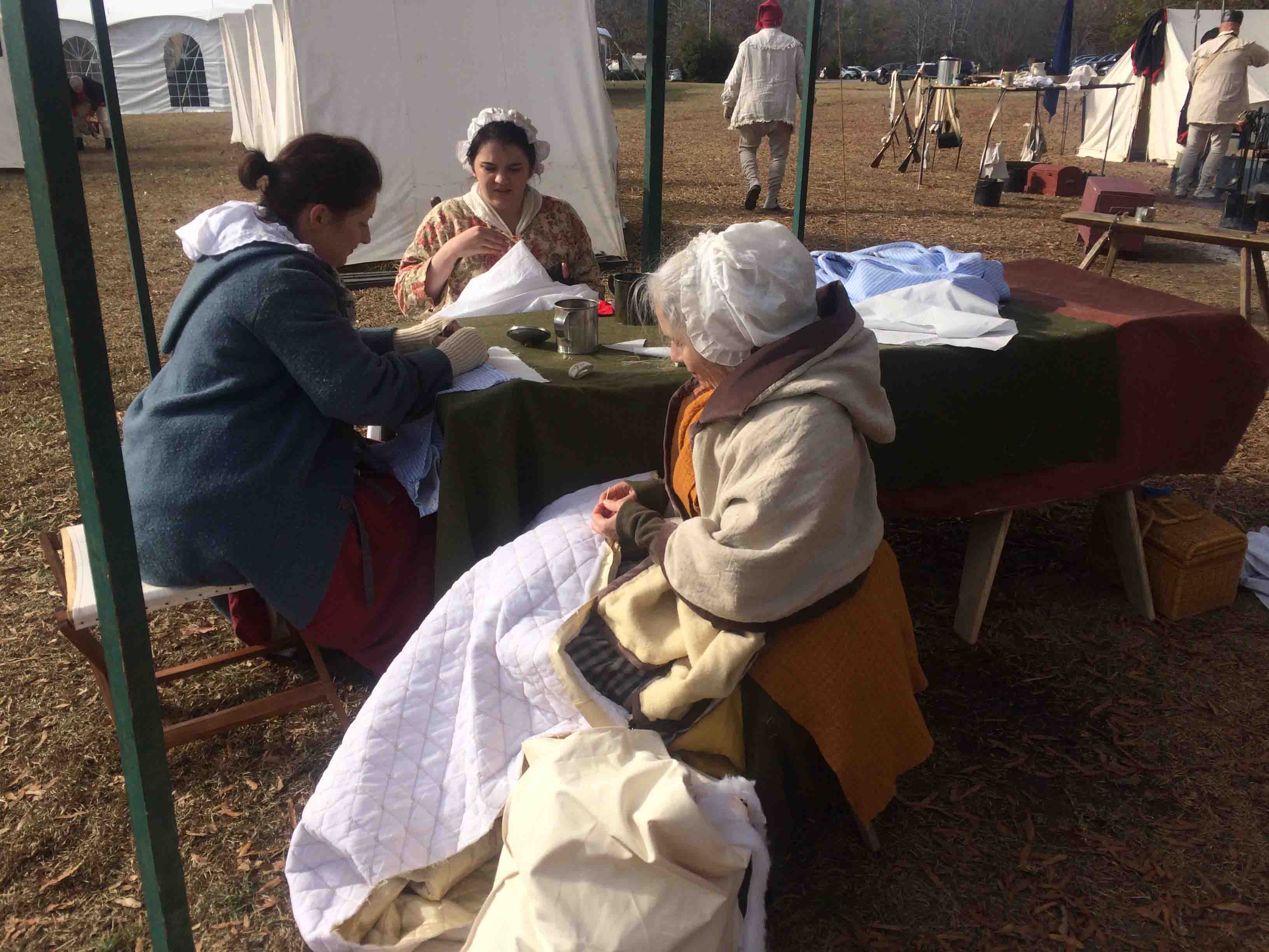 Revolutionary War re-enactors at the Cowpens National Battlefield