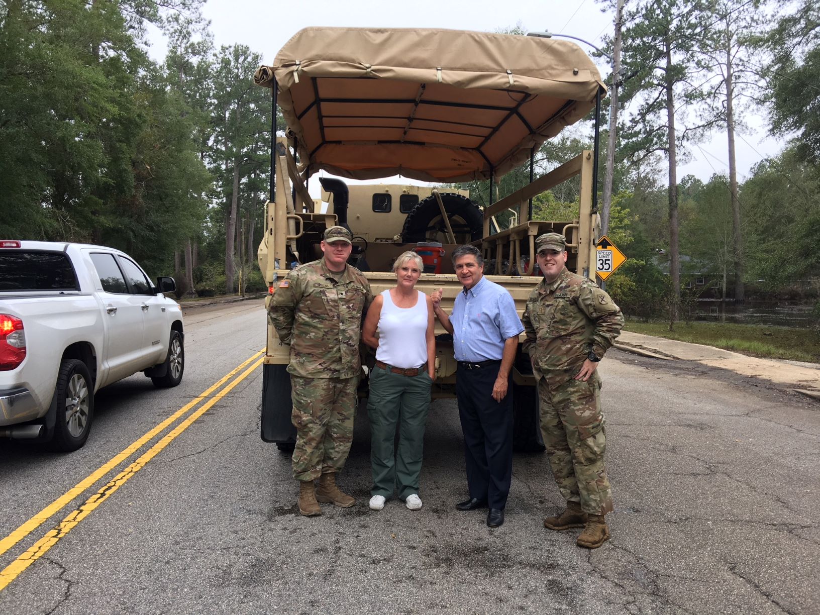 Municipal Association Executive Director Wayne George visited the Town of Nichols soon after Hurricane Florence