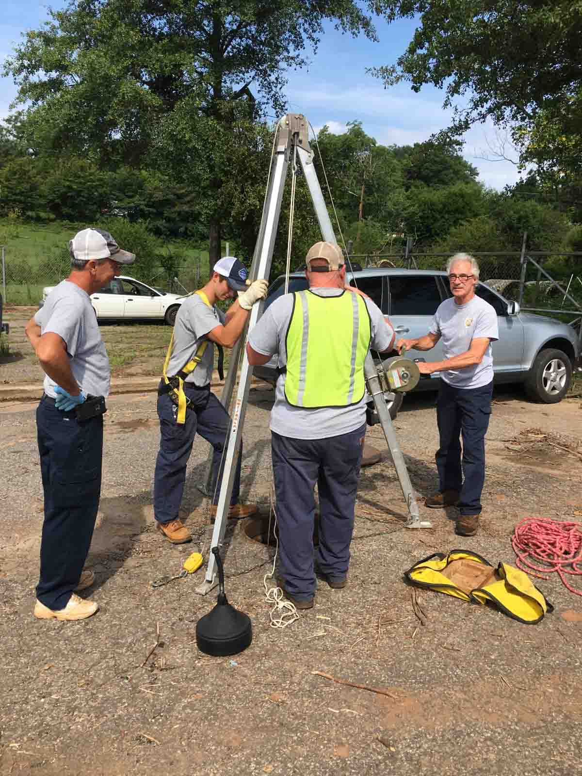 City of Inman sewer workers