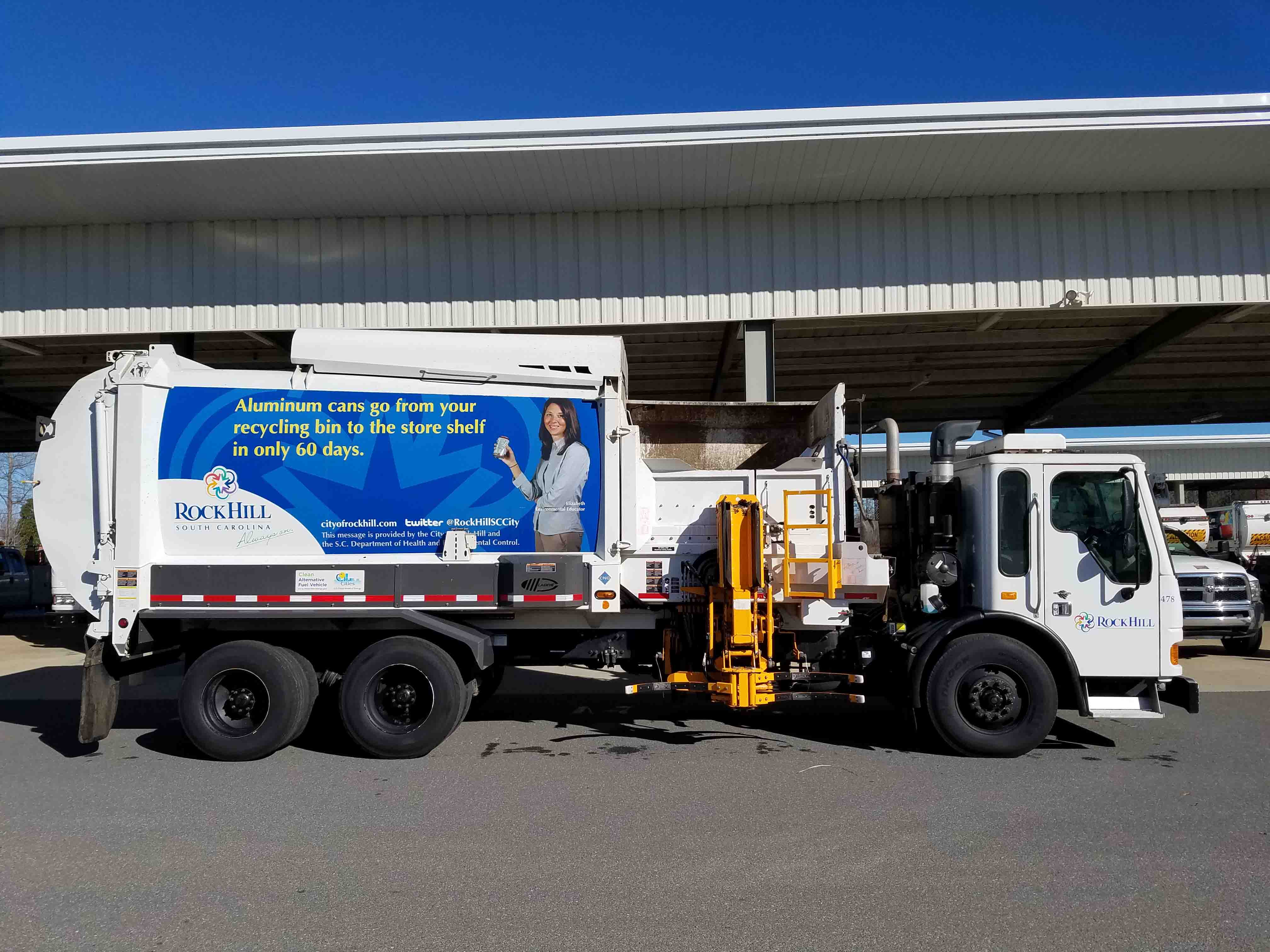 Rock Hill CNG alternative fuel garbage truck