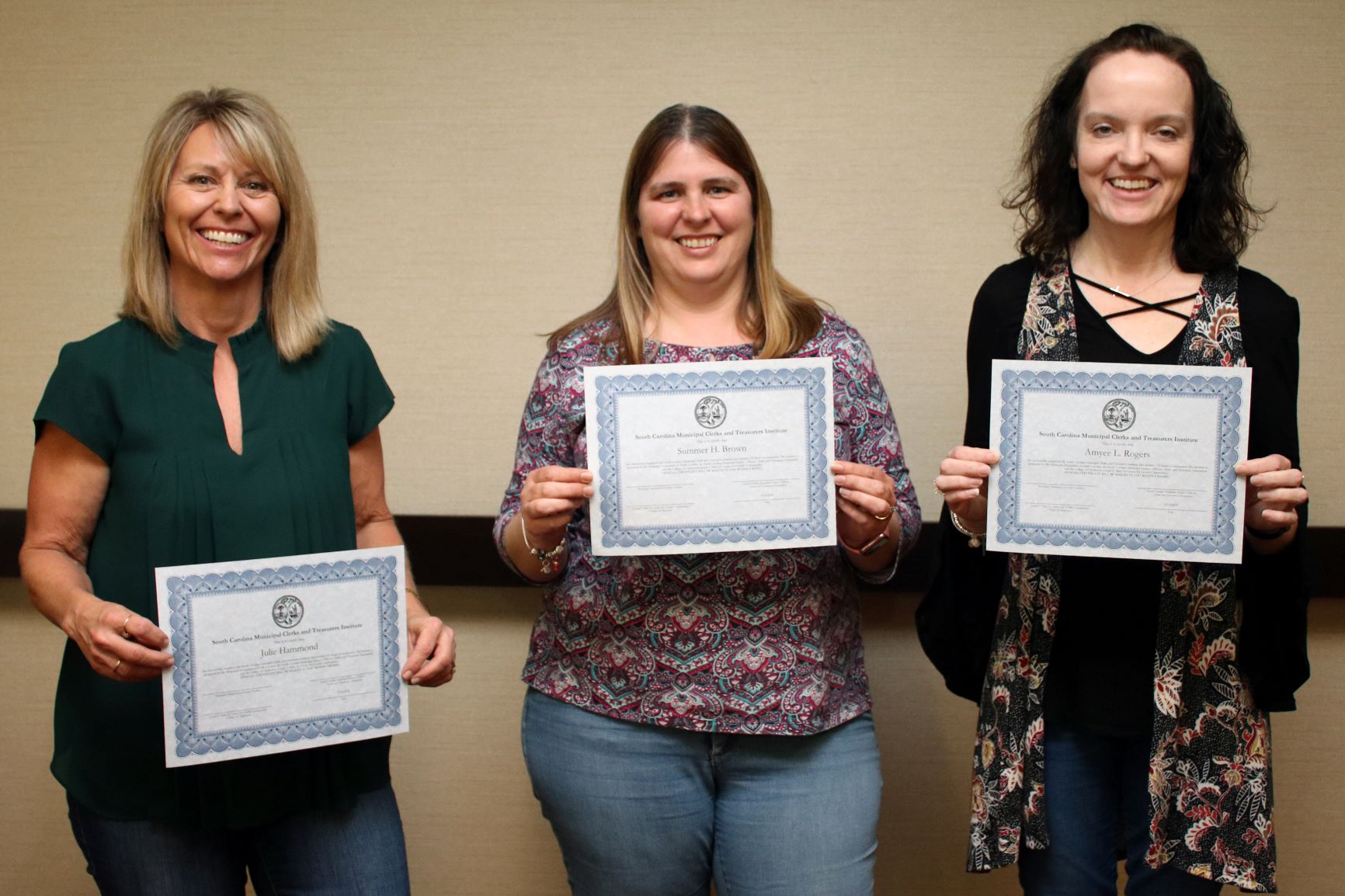 SC Municipal Clerks and Treasurers Institute spring 2019 graduates