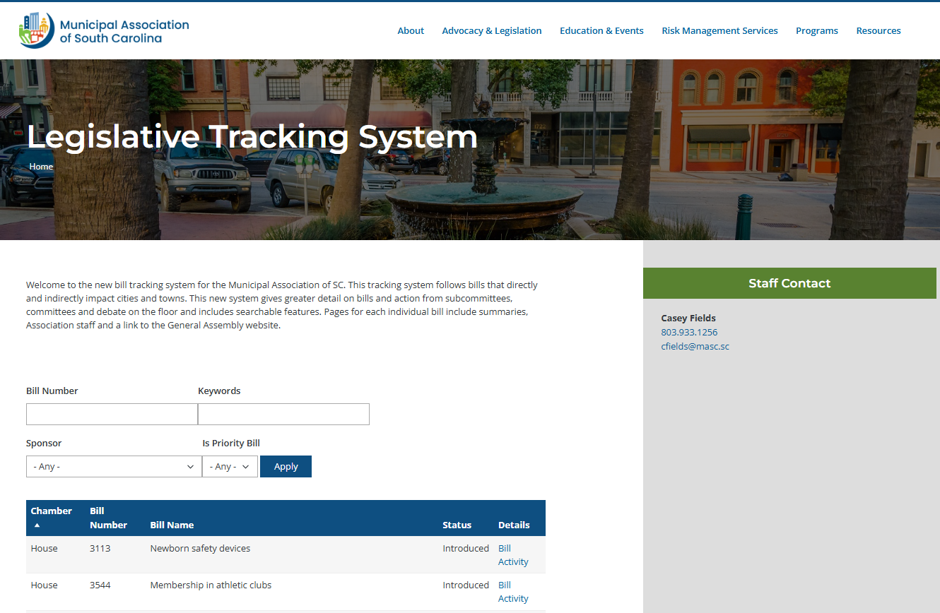 Municipal Association’s New Legislative Tracking System Now Available