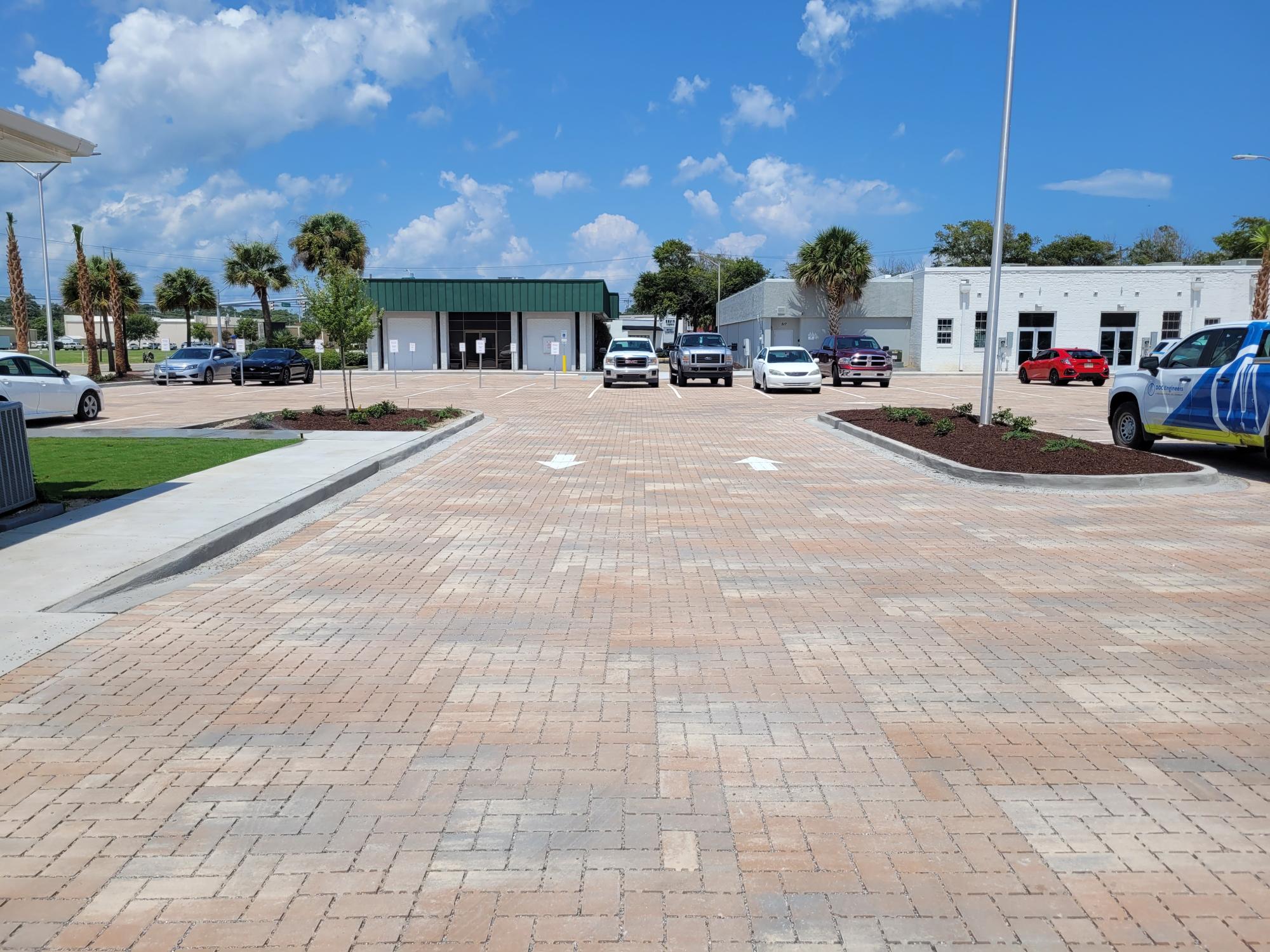 Myrtle Beach’s flood control efforts include parking lots built of permeable pavers. Photo: City of Myrtle Beach.